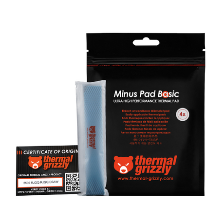 Thermal Grizzly Minus Pad Basic 100x20mm (4 Pcs) – High-Performance Thermal Pads ( 0.5mm, 1.0mm, 1.5mm, 2.0mm, 3.0mm)- DokanTech #
