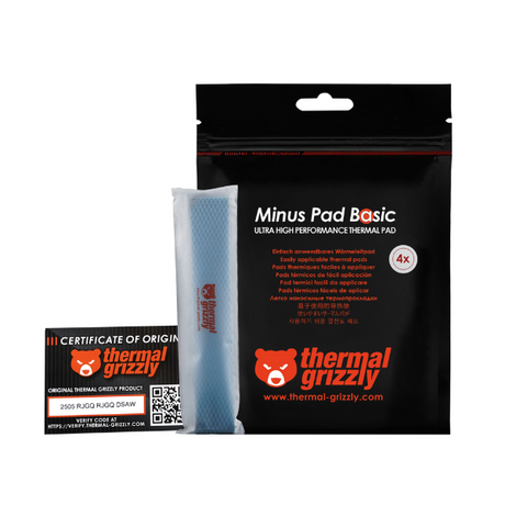 Thermal Grizzly Minus Pad Basic 100x20mm (4 Pcs) – High-Performance Thermal Pads ( 0.5mm, 1.0mm, 1.5mm, 2.0mm, 3.0mm)- DokanTech #