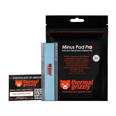 Thermal Grizzly Minus Pad Pro 120x20mm  (0.5 / 1.0 / 1.5 / 2.0 / 3.0 mm )Thickness(2pcs)- DokanTech #