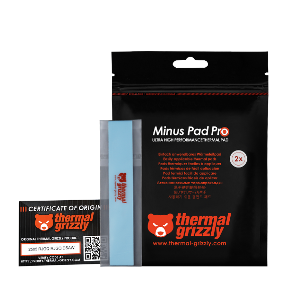 Thermal Grizzly Minus Pad Pro 120x20mm  (0.5 / 1.0 / 1.5 / 2.0 / 3.0 mm )Thickness(2pcs)- DokanTech #