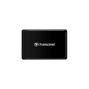 Transcend RDF8 USB 3.1 multi-card reader – front view black