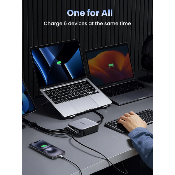 UGREENNexodeCD328100W4-PortGaNDesktopFastChargerOneforAll-DokkanTech