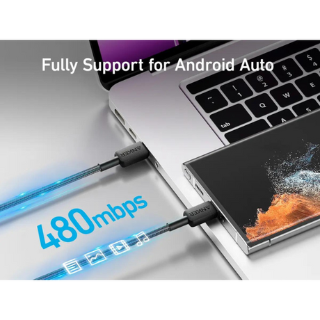 Anker 322 USB-C cable 180cm – length comparison