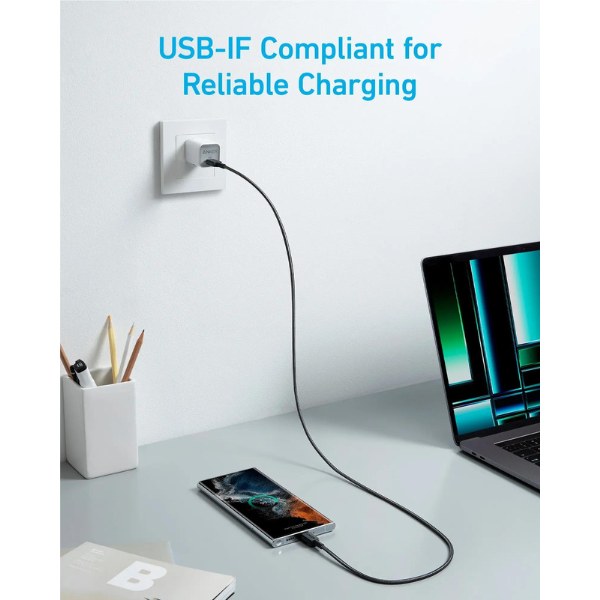 Anker 322 USB-C To USB-C 60W 180cm Cable - A81F6P11 - DokanTech #