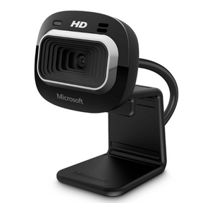Microsoft LifeCam HD-3000 720P webcam – front view black