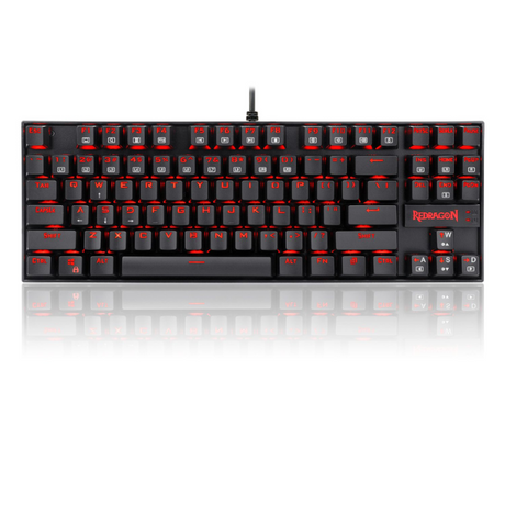 Redragon K552 Kumara mechanical gaming keyboard single light blue switch – front view