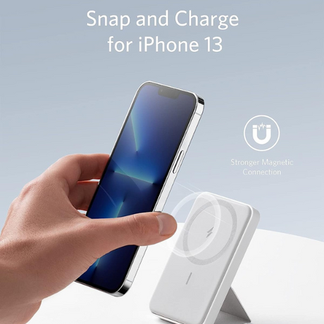 Anker 622 Magnetic Battery (MagGo), 5000mAh Foldable Magnetic Wireless Portable Charger and USB-C for iPhone 12/13/14 Series - DokanTech #