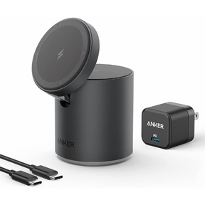 Anker 623 MagGo 2-in-1 wireless charging station – front view