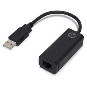 HP USB-A to RJ45 network adapter – front view