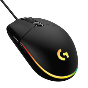Logitech G102 LIGHTSYNC wired gaming mouse black RGB front view