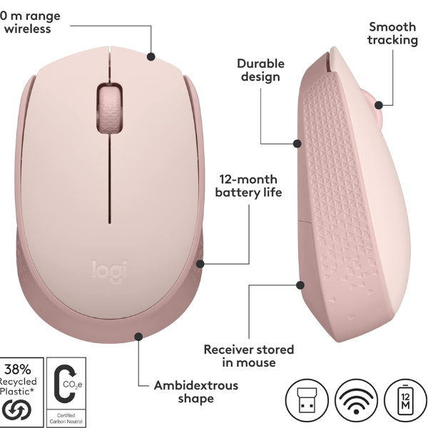 Logitech M171 Wireless Mouse 2.4 Ghz easy to use & high quality
