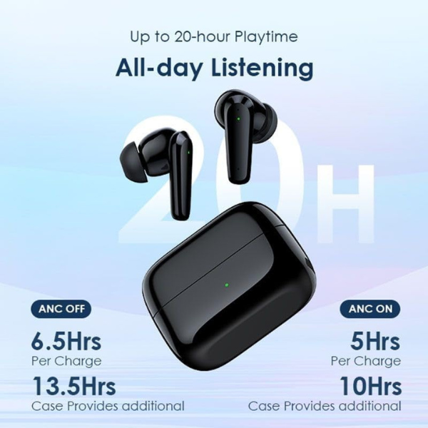 Oraimo Rhyme ANC True Wireless Earbuds, E06DN - Black - DokanTech #