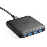 Anker PowerPort 65W 4 Port Atom III Slim Wall Charger with a 45W USB C Port PIQ 3.0 & GaN Fast Charger Adapter