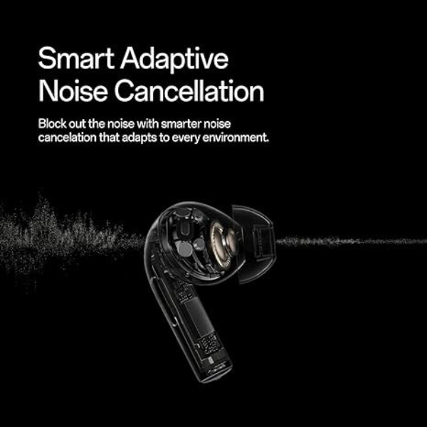 OnePlus Buds 3, Adaptive Noise Cancellation, up to 44Hrs Playback time - Metallic Gray