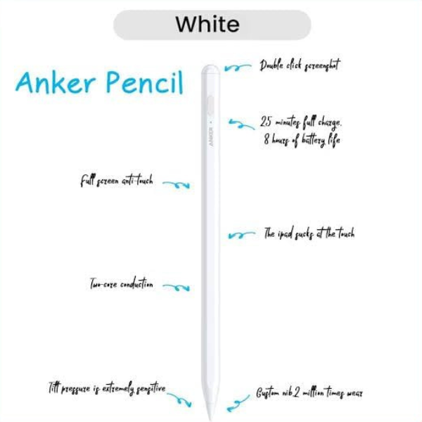 Anker Pencil Drawing Stylus Pen Capacitive Pencil Screen Pen For Apple iPad/iPad Pro/Air/mini