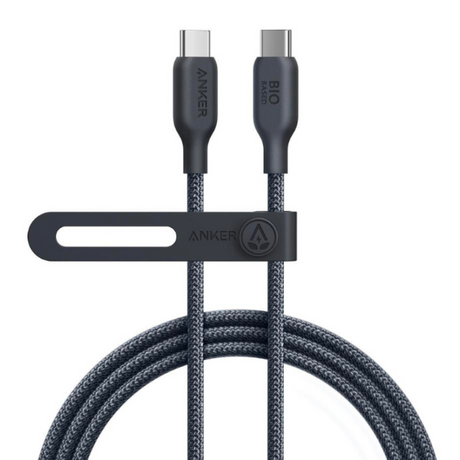 Anker 544 USB-C to USB-C 240W braided cable – front view black