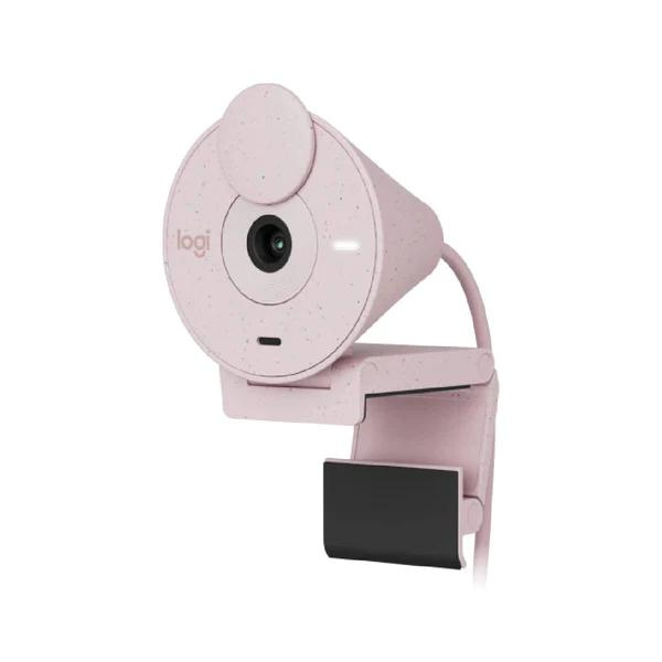 كاميرا ويب Logitech Brio 300 Full HD A 1080p مع تصحيح تلقائي للضوء، وميكروفون لتقليل الضوضاء، واتصال USB-C 