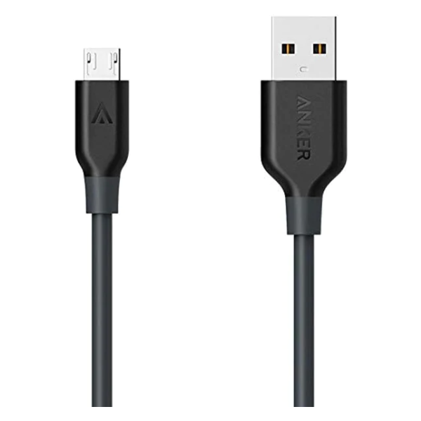 أنكر باور لاين + مايكرو USB 1 قدم / 0.3 م A8141HA1 - رمادي 