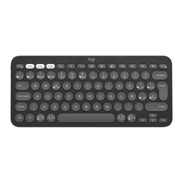 Logitech PEBBLE KEYS 2 K380s Slim, minimalist Bluetooth keyboard with customizable keys - Black - DokanTech #