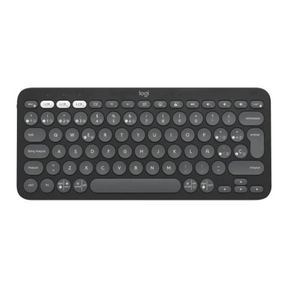 Logitech Pebble Keys 2 K380s slim Bluetooth keyboard – front view black