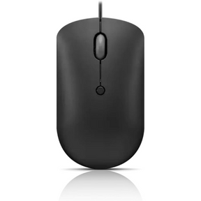 Lenovo 400 USB-C compact wired mouse – front view black