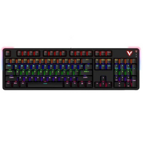 Rapoo V500PRO TM gaming mechanical wireless keyboard blue switch English – front view black