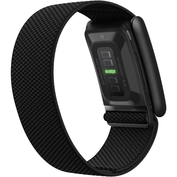 WHOOP 5.0 Peak Health and Fitness Tracker 12 Month Free Subscription - Black  back dokkan tech 