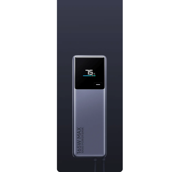 Xiaomi 165W Power Bank 10000mAh (Integrated Cable) - Gray – Ultra-Fast Charging, Compact-dokantech