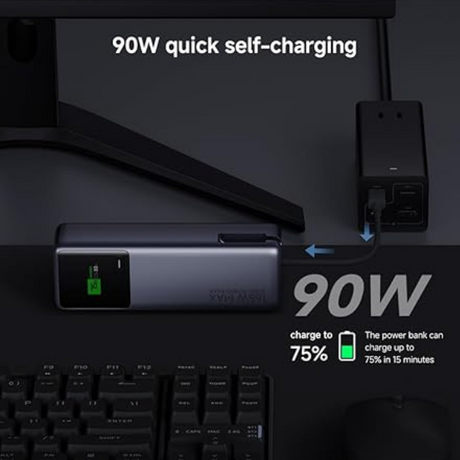 Xiaomi 165W Power Bank 10000mAh (Integrated Cable) - Gray – Ultra-Fast Charging, Compact-dokantech