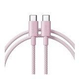 Xiaomi 6A braided USB-C to USB-C charging cable, 120W, 2m, pink - Dokkan Tech