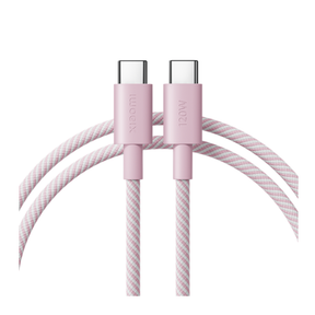 Xiaomi 6A braided USB-C to USB-C charging cable, 120W, 2m, pink - Dokkan Tech