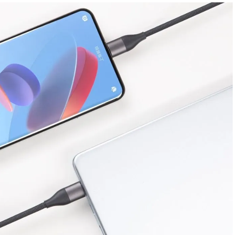 Xiaomi USB-C cable connected to a phone and another device