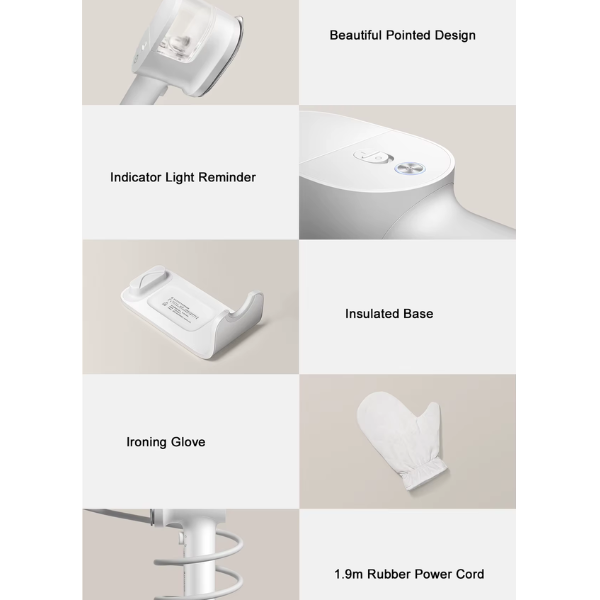 XiaomiB502CNHandheldSteamIron1200W_150mLWaterTank_White-Features-DokkanTech