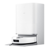 Robotic vacuum cleaner on a white background