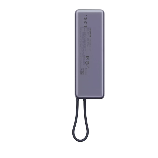 Xiaomi 165W Power Bank 10000mAh (Integrated Cable) - Gray – Ultra-Fast Charging, Compact-dokantech