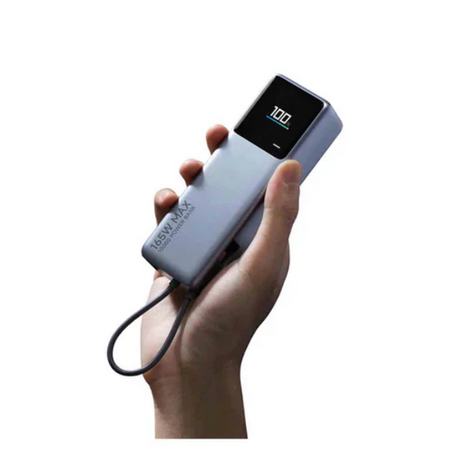 Xiaomi 165W Power Bank 10000mAh (Integrated Cable) - Gray – Ultra-Fast Charging, Compact-dokantech