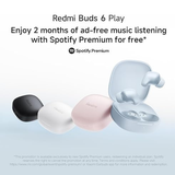 سماعات شاومي ريدمي بودز 6 بلاي: لاسلكية، تشغيل لمدة 36 ساعة، تقنية تقليل الضوضاء بالذكاء الاصطناعي 