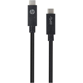 HP Pro USB-C to USB-C 3.1 braided cable 1M – front view black