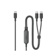 Anker 140W 2-in-1 USB-C to USB-C dual fast charging cable 1.2m and 1.8m braided – front view