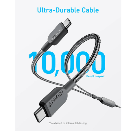 Anker 140W 2 - in - 1 USB - C to USB - C Cable – Dual Fast Charging | 1.2m & 1.8m | Braided Design Anker Egypt