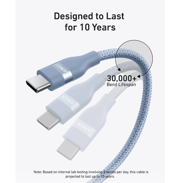 Anker 240W USB - C Braided Cable for MacBook Pro M4 (4 Colors, 3ft & 6ft) Anker Egypt