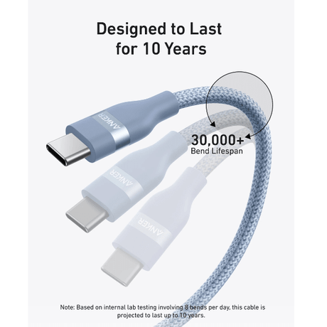 Anker 240W USB - C Braided Cable for MacBook Pro M4 (4 Colors, 3ft & 6ft) Anker Egypt