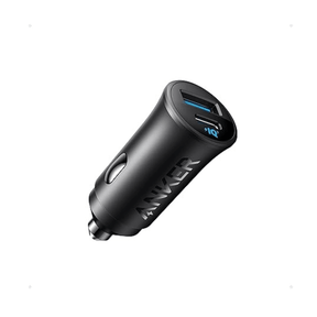 Anker 30W dual-port USB-C and USB-A car charger fast charging – front view