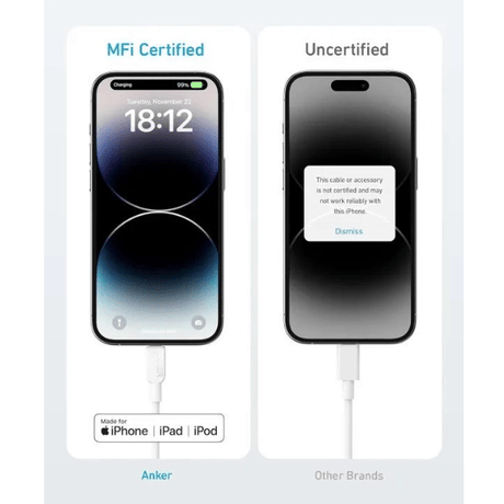 Anker 310 USB - C to Lightning Cable 6ft (A81A2) – Fast Charging MFi Cable Anker Egypt