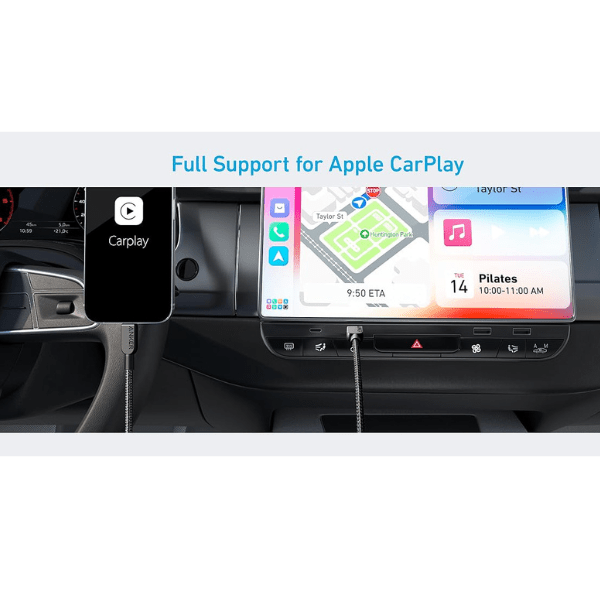 Anker 310 USB - C to Lightning Nylon Cable 6ft (A81A6) –Fast Charging Braided Cable Anker Egypt