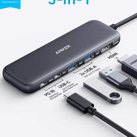 Anker 332 5-in-1 hub – ports detail