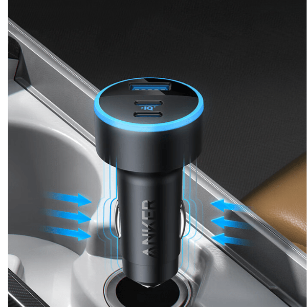 Anker 335 67W car charger – plugged in car