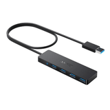 Anker 4-port USB 3.0 ultra slim data hub A7516 5Gbps – front view black