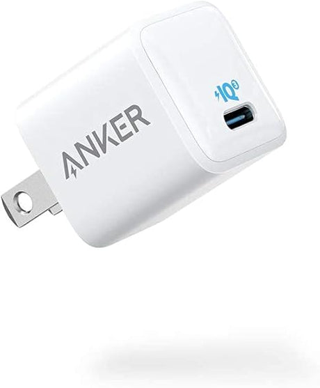 Anker 511 Nano 20W USB-C charger for iPhone – front view white