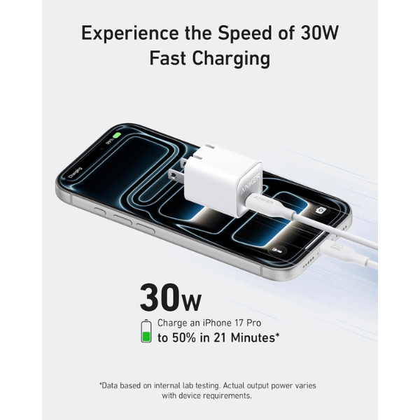 Anker 511 Nano 3 30W USB - C Fast Charger for iPhone & Galaxy Anker Egypt